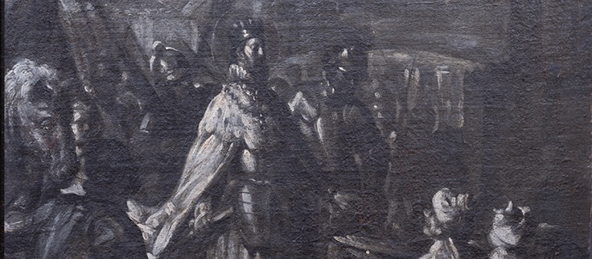Detalle de una grisalla de Antonio Palomino adquirida por el Cabildo de Córdoba