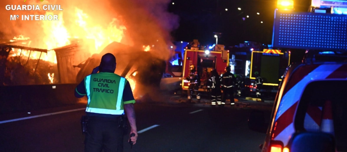 Accidente en la AP-9 en Pontevedra