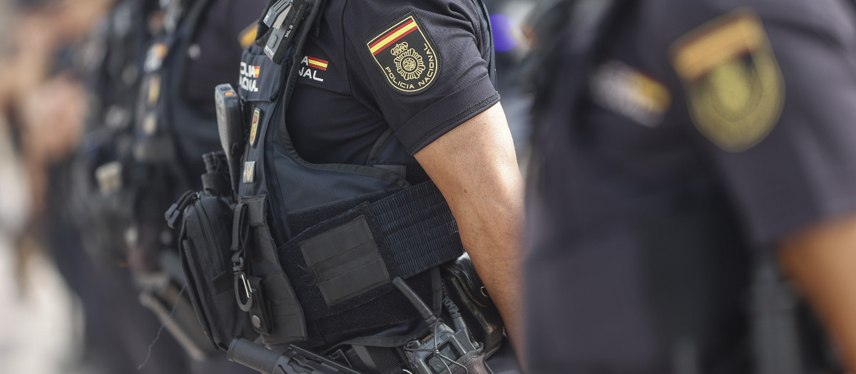 Imagen de archivo de agentes de la Policía de Nacional en Valencia