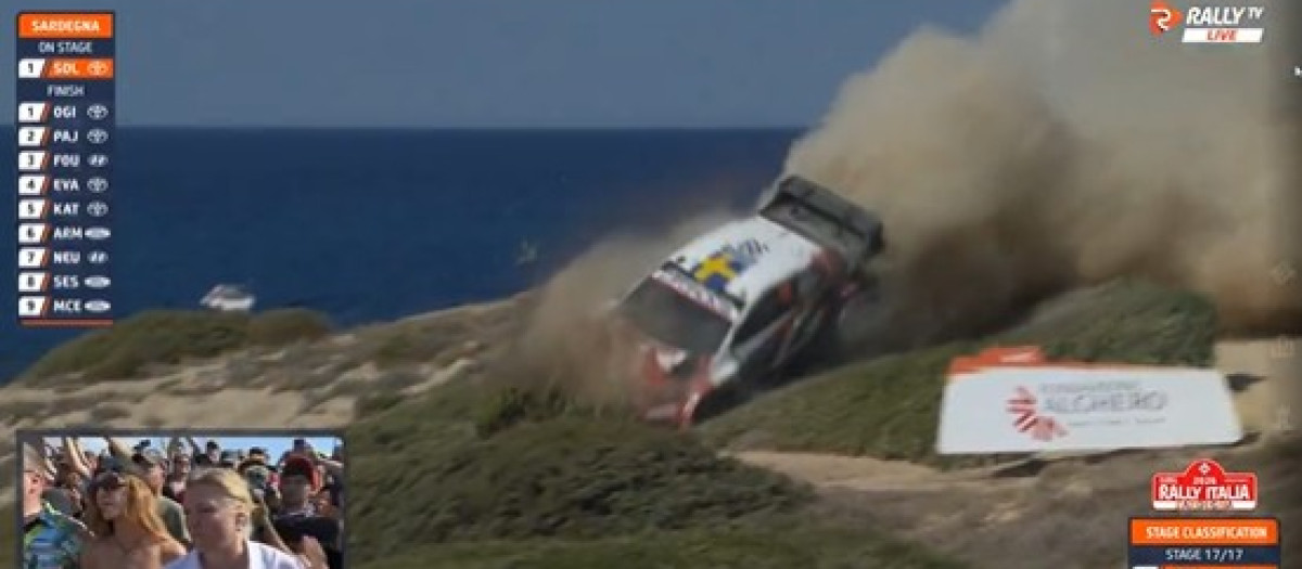 Oliver Solberg perdió el Mundial de Rally a 100m del final