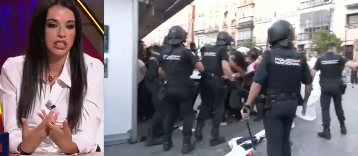 Sarah Santaolalla atacó a la Policía en el programa de Cintora