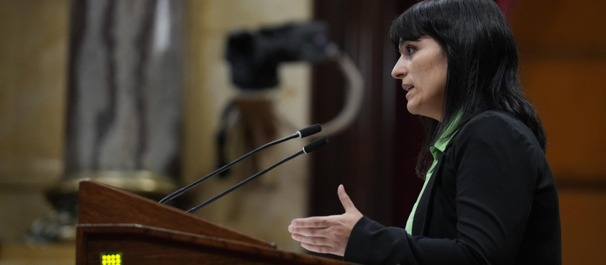 La líder de Aliança Catalana, Sílvia Orriols, durante el Debate de Política General, en el Parlament de Cataluña