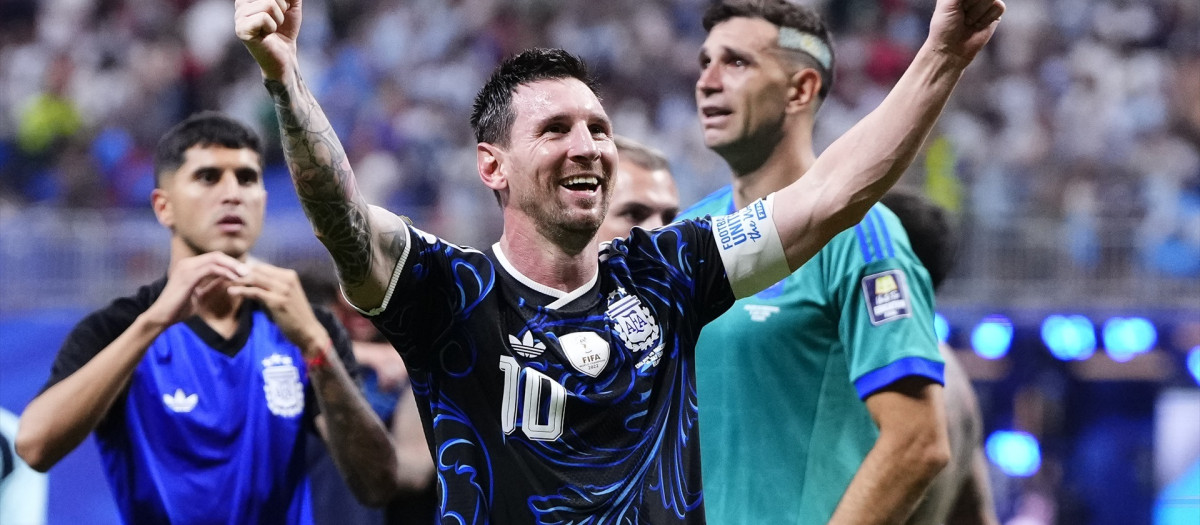 Leo Messi, en un partido con la selección de Argentina