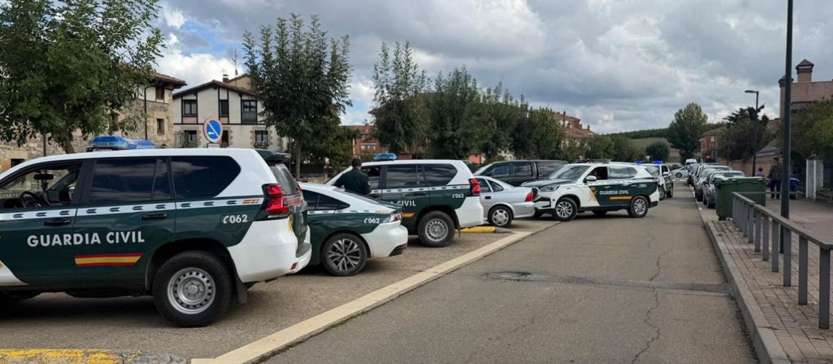 Vehículos de la Guardia Civil de Palencia que han participado en el dispositivo de búsqueda