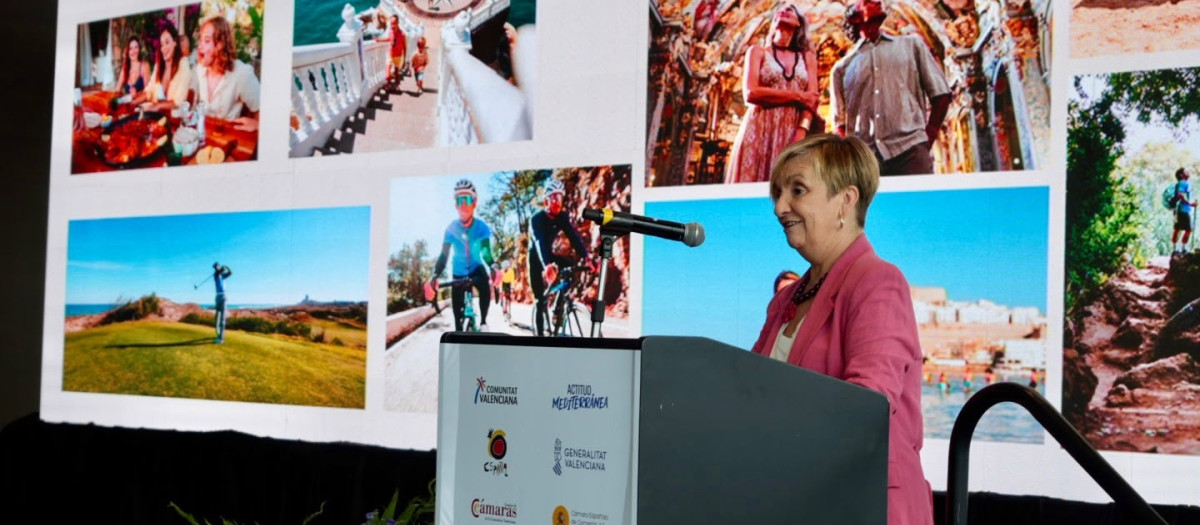 Imagen de la consellera de Industria, Turismo, Innovación y Comercio, Marián Cano, en México

REMITIDA / HANDOUT por GVA
Fotografía remitida a medios de comunicación exclusivamente para ilustrar la noticia a la que hace referencia la imagen, y citando la procedencia de la imagen en la firma
06/10/2026