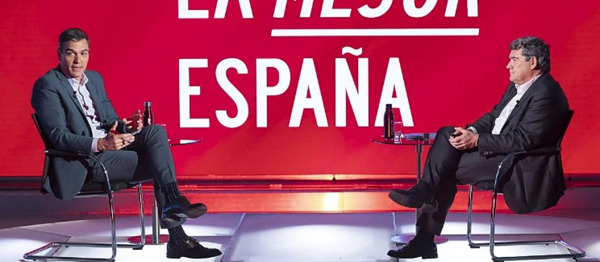 Sanchez, con Escrivá durante la campaña de 2023
