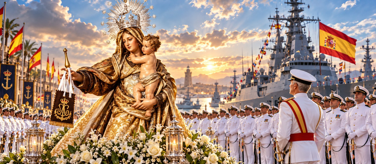 125 del nombramiento de la Virgen del Carmen como patrona de la Armada española