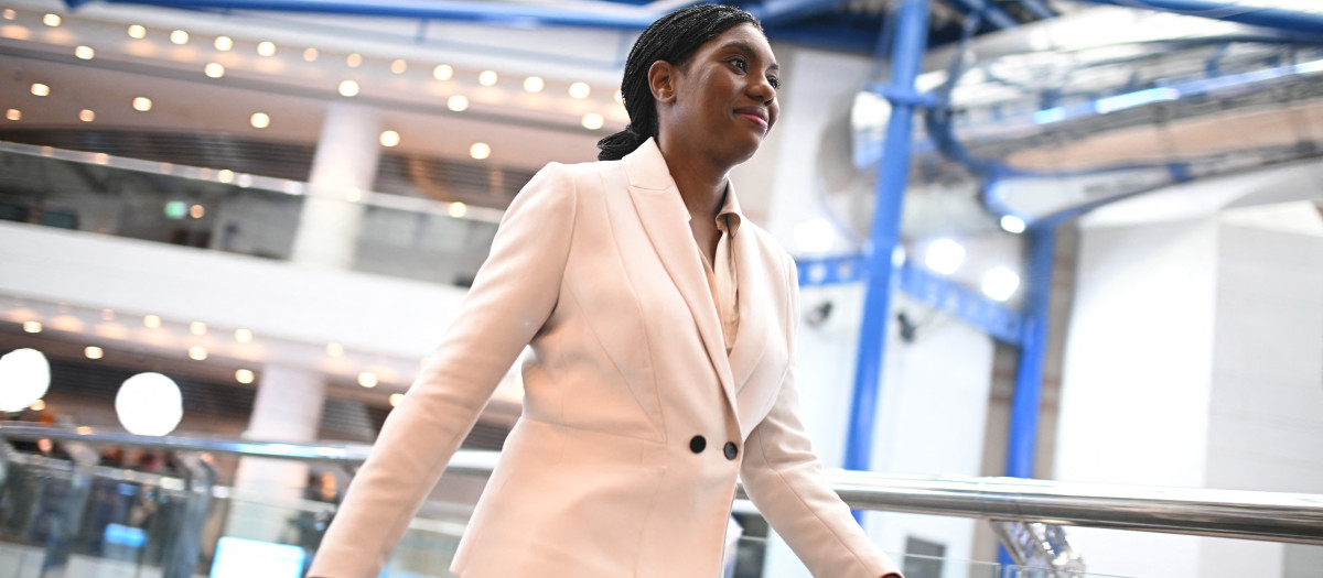 La líder del Partido Conservador, Kemi Badenoch, en Birmingham