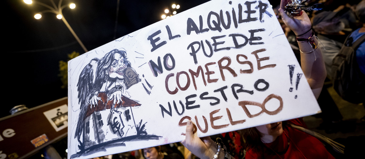 Imagen de una de las protestas por la vivienda