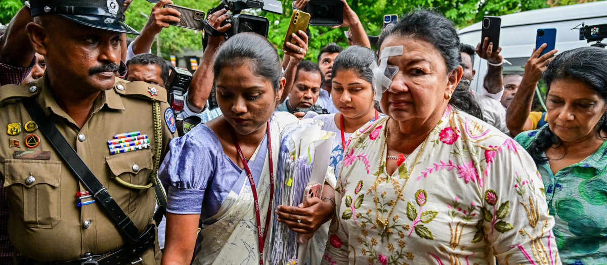 La ex primera dama de Sri Lanka Shiranthi Rajapaksa