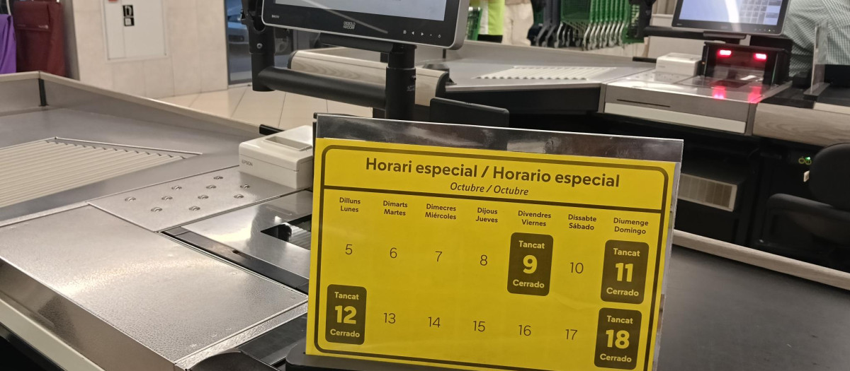 Imagen tomada en un supermercado de Mercadona en Valencia