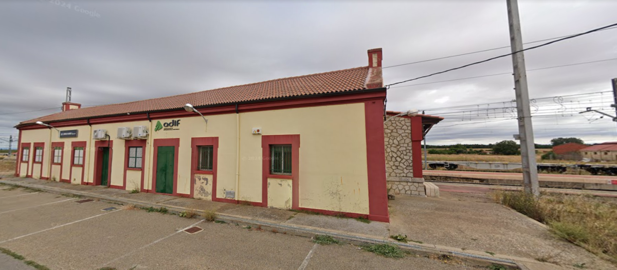 Estación de tren de El Burgo Ranero, en la provincia de León