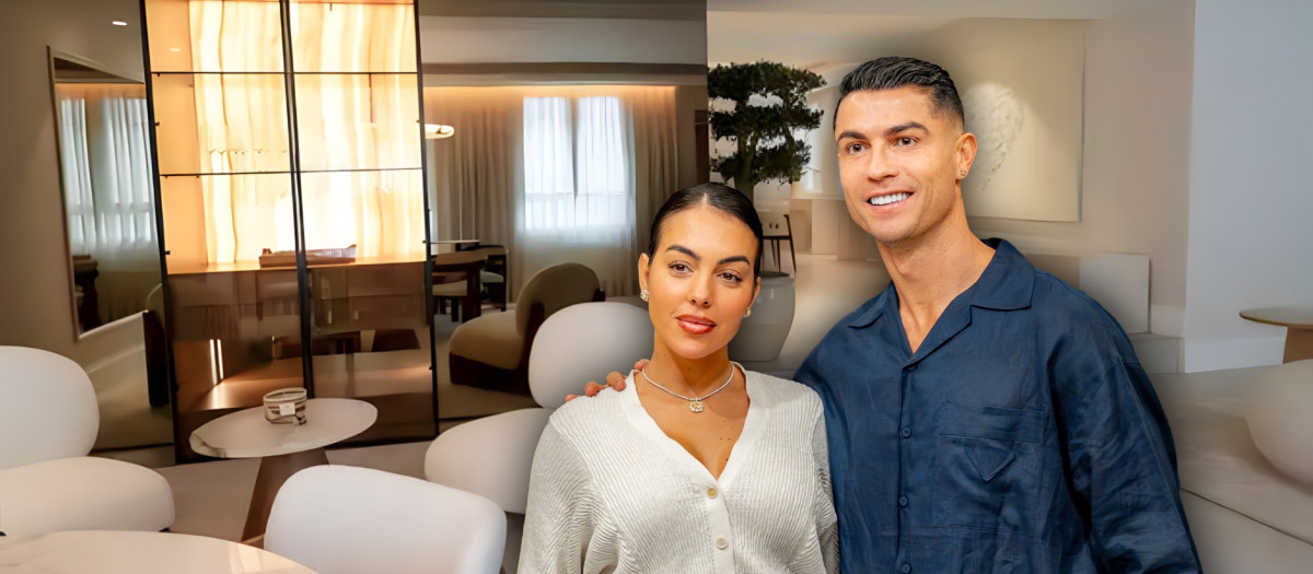 Cristiano Ronaldo y Georgina en el piso de Madrid