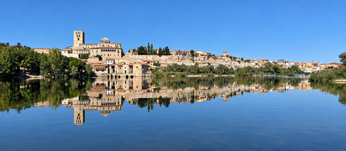 Vista panorámica de Zamora desde el merendero de Los Pelambres