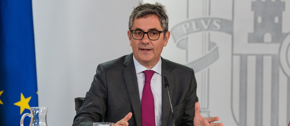 El ministro de la Presidencia, Justicia y Relaciones con las Cortes, Félix Bolaños