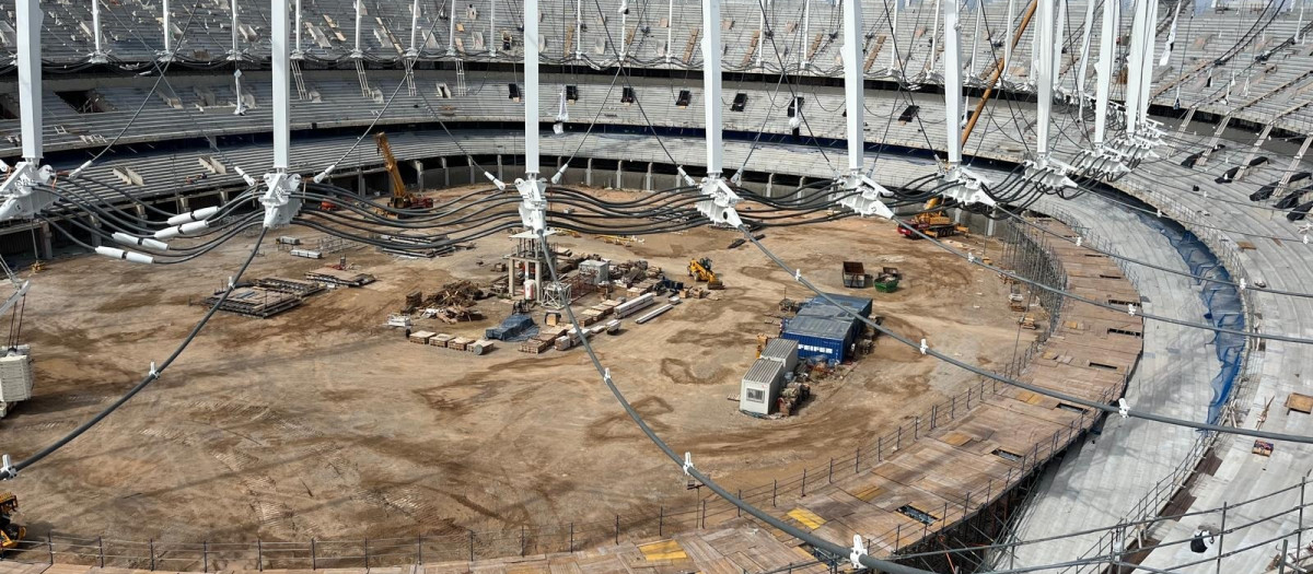 Imagen de las obras en el Nou Mestalla tomada el 30 de septiembre