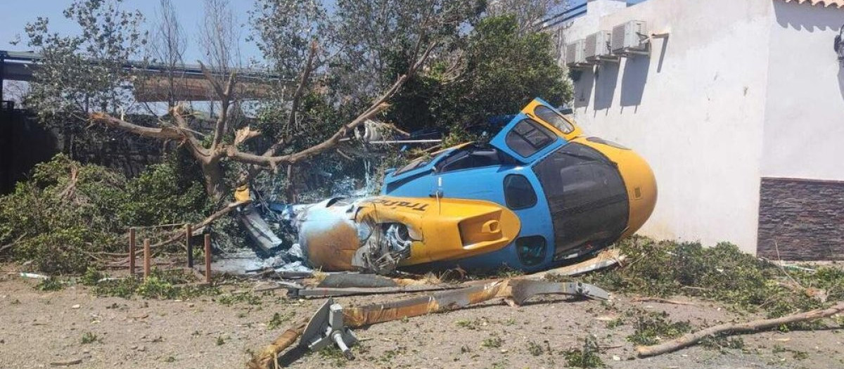 El aparato estrellado cuando aterrizaba a almorzar en Almería