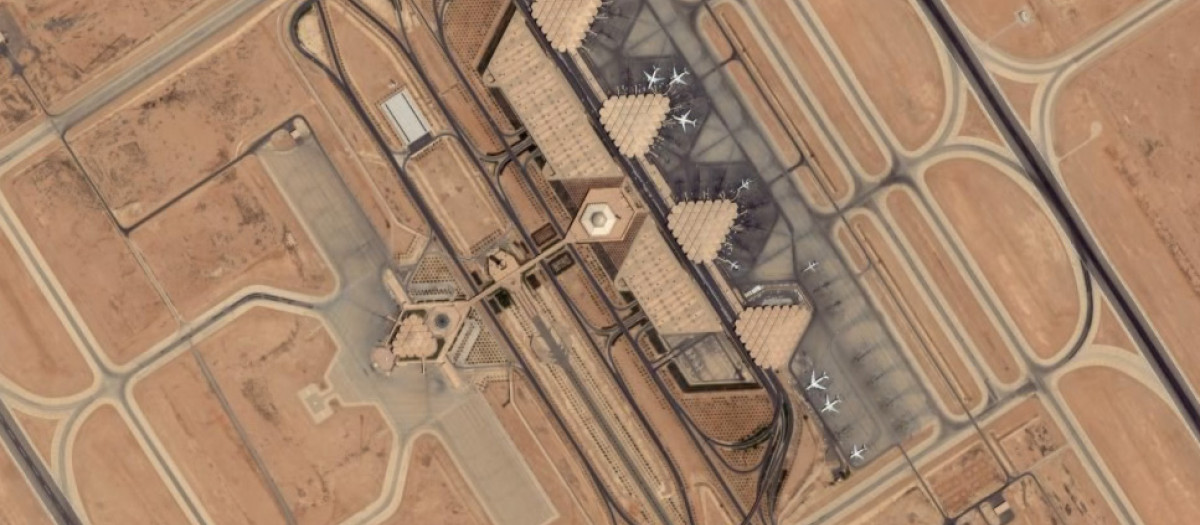 Imagen aérea del aeropuerto de Riad