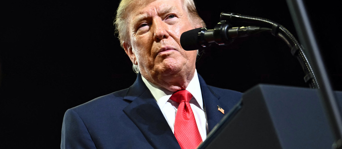 Donald Trump, presidente de los Estados Unidos, en un acto de campaña en Ohio, EE.UU.