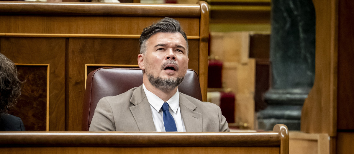 Gabriel Rufián (ERC) en el Congreso de los Diputados