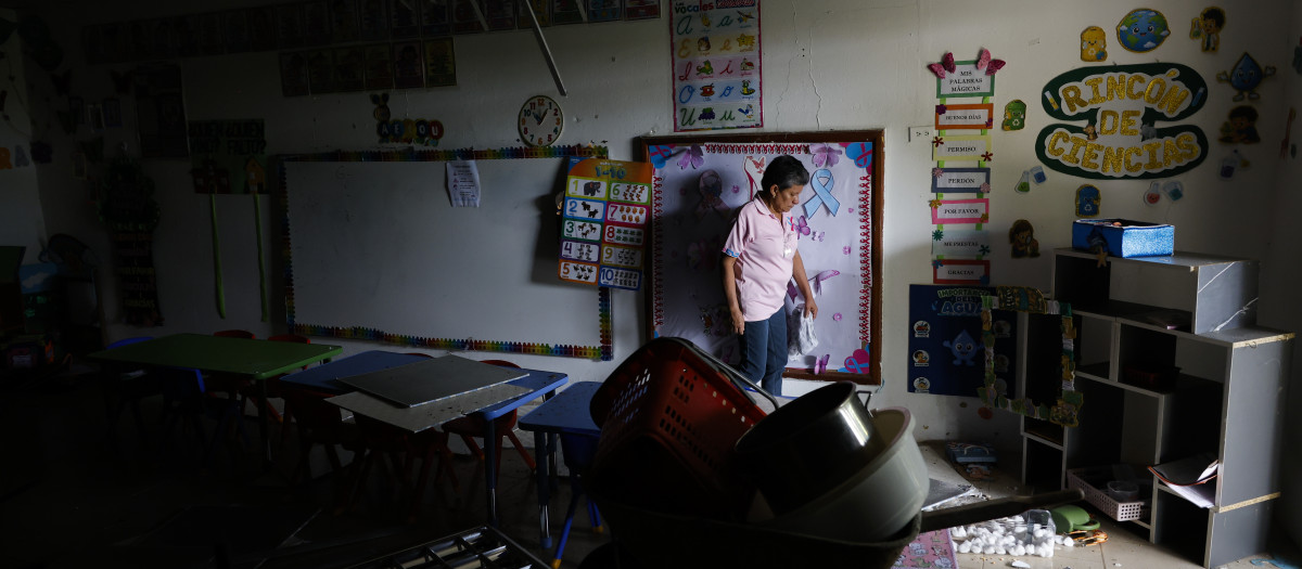 Escuela dañada en Panamá tras el terremoto