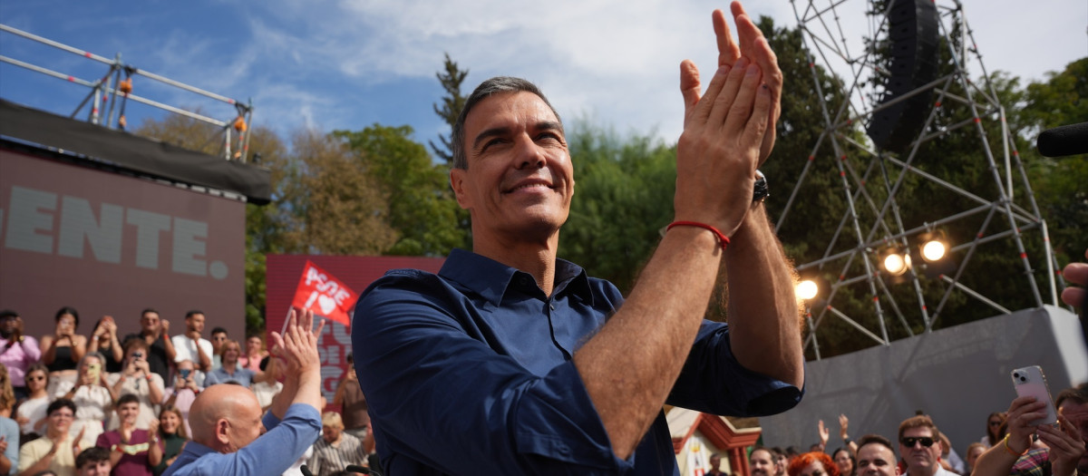 El secretario general del PSOE y presidente del Gobierno, Pedro Sánchez,