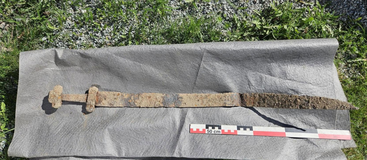 Espada encontrada por un niño de seis años