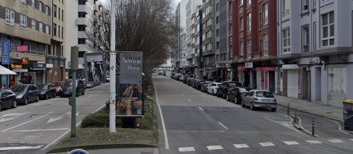 Calle Ramón y Cajal, en el barrio de Cuatro Caminos de La Coruña