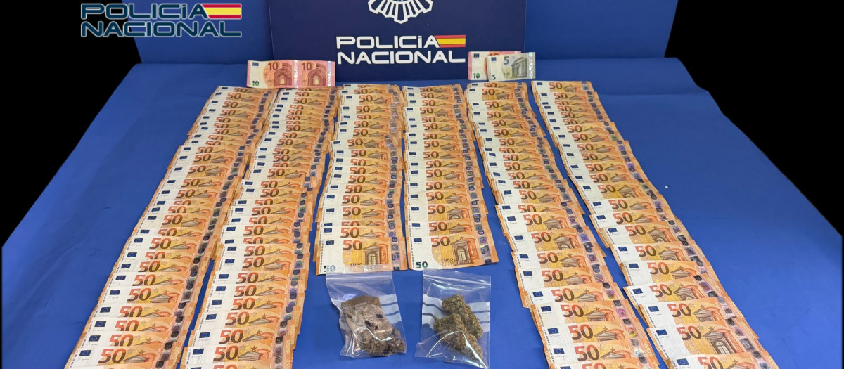 Dinero intervenido por la Policía Nacional en El Higuerón
