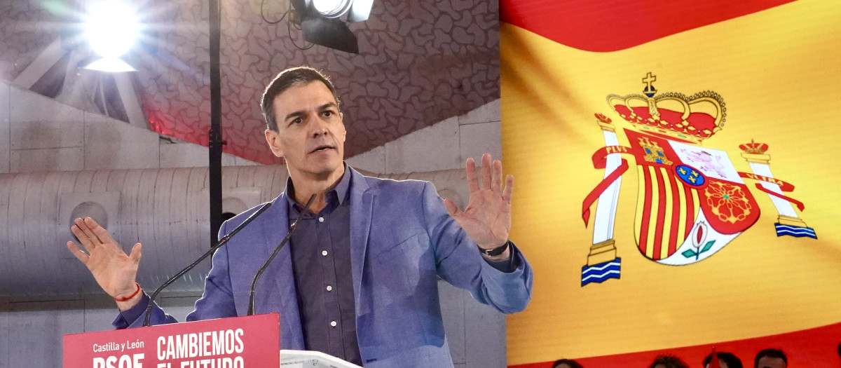 Intervención del presidente del Gobierno Pedro Sánchez en el acto de final de campaña, en Valladolid