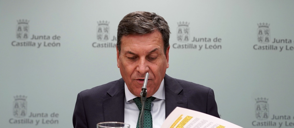 El consejero de Economía y Hacienda y portavoz de la Junta de Castilla y León, Carlos Fernández Carriedo, este jueves