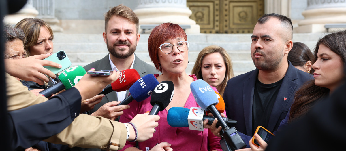 Imagen de los líderes de Compromís en el Congreso