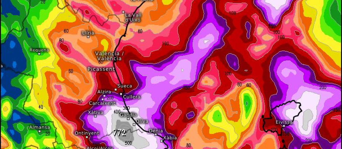 Imagen de las previsiones del modelo suizo