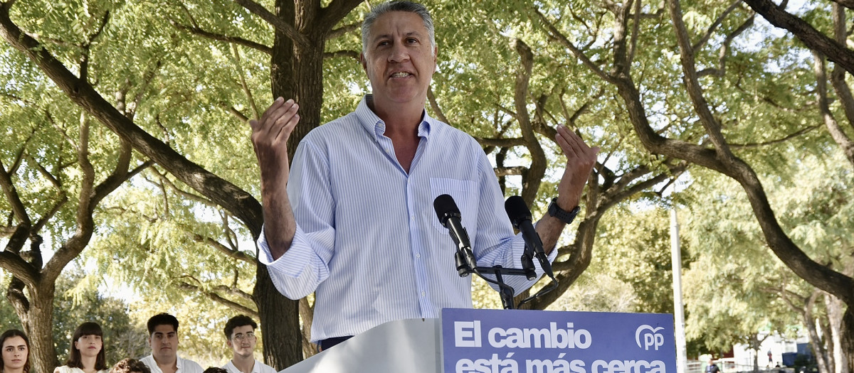 El alcalde de Badalona, Xavier García Albiol, durante un acto del PP