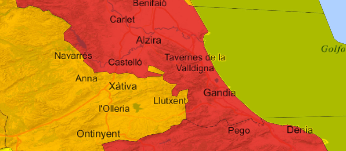 Detalle de los avisos para este domingo 18 de octubre