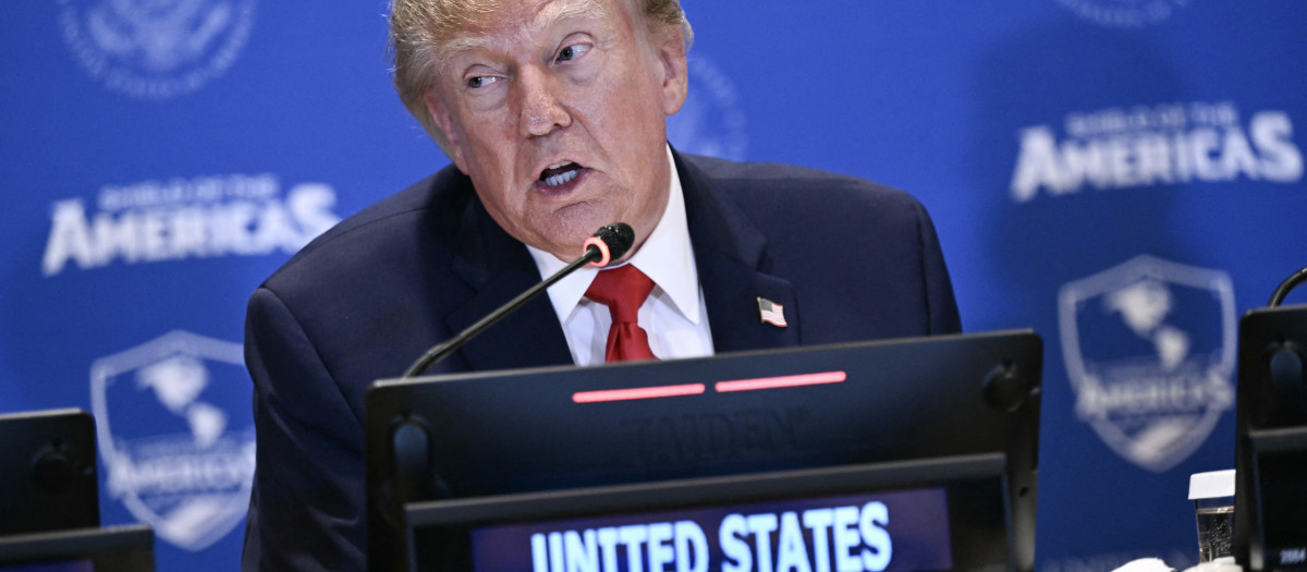 Donald Trump, presidente de los EE.UU., en un encuentro del Escudo de las Américas
