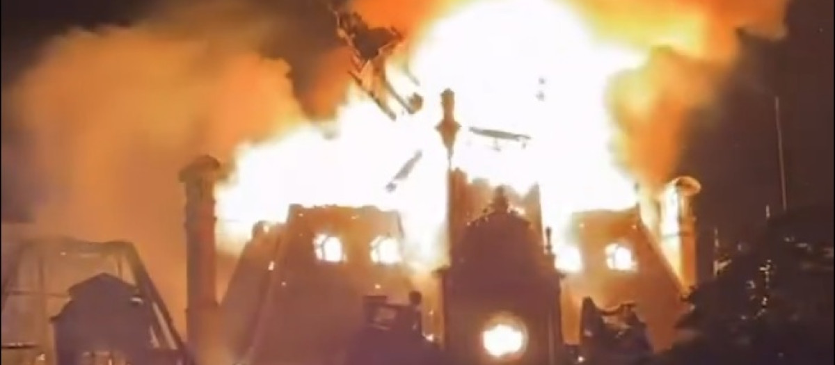 El incendio del Ayuntamiento de Limoges