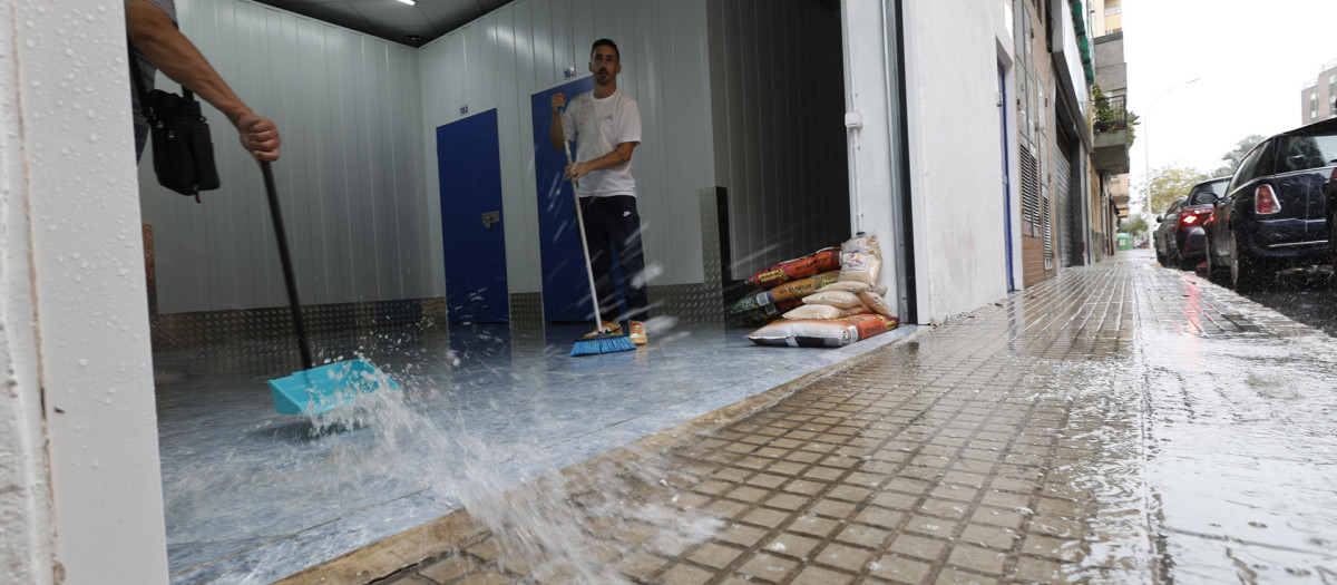 Imagen de los efectos de la lluvia en la ciudad de Gandía