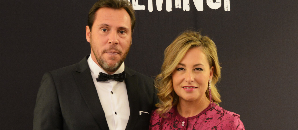 Óscar Puente y Laura Soria, en el photocall de la Seminci de 2018, en Valladolid