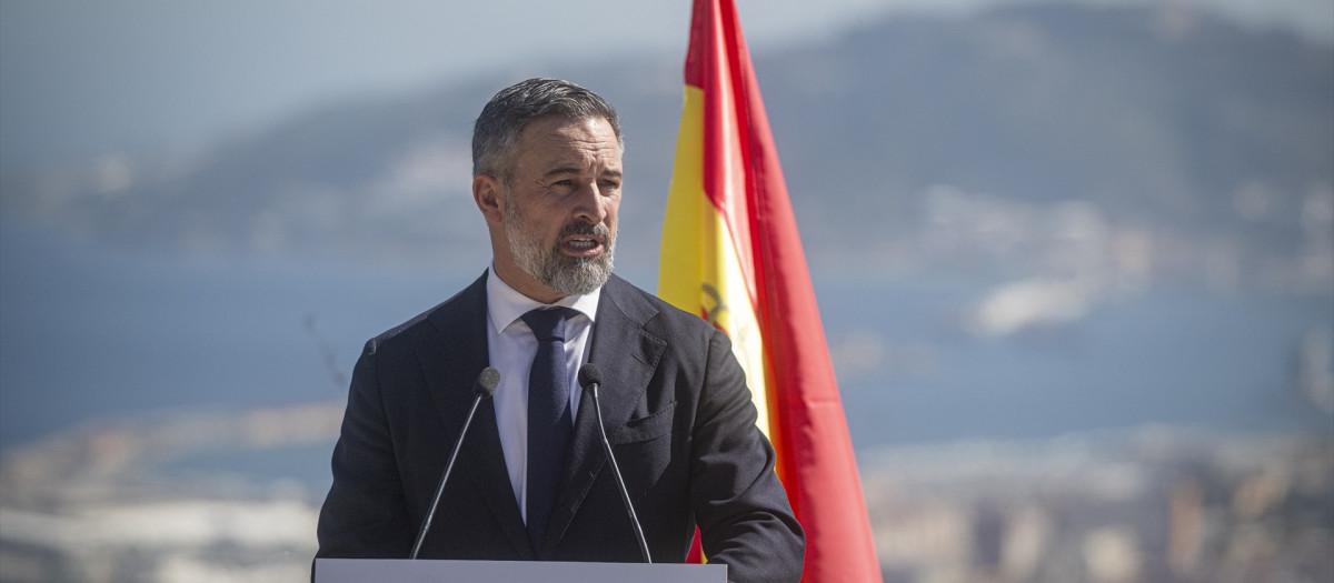 Santiago Abascal en Ceuta el pasado lunes 12 de octubre