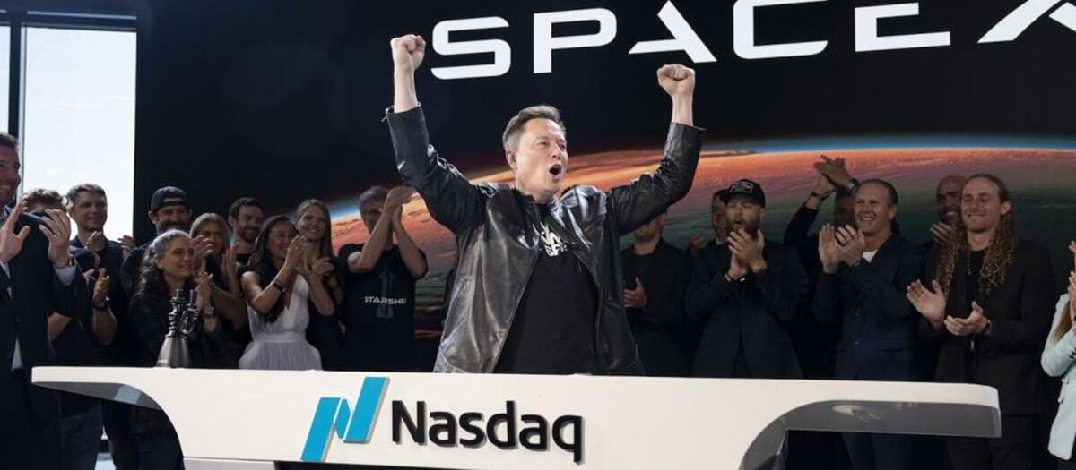 El dueño de SpaceX, Elon Musk, durante el debut de SpaceX en la bolsa, en el Nasdaq, a 12 de junio de 2026, en Nueva York (Estados Unidos)