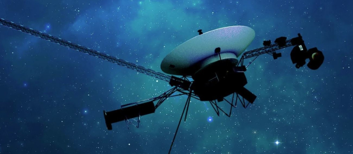 Recreación distribuida por la NASA de la misión Voyager