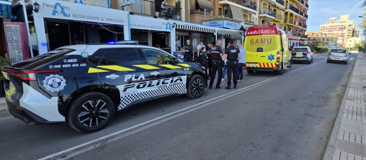 Imagen de archivo de agentes de la Policía Local en Alboraya