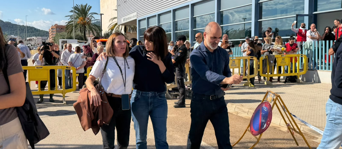 Imagen tomada este martes de Diana Morant en Oliva tras la dana Adam