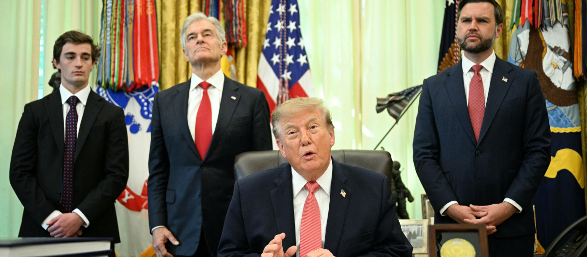 Donald Trump, presidente de los Estados Unidos, en el Despacho Oval