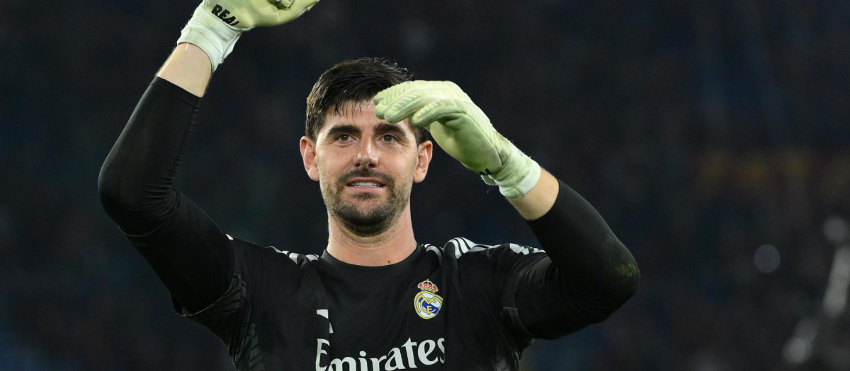 Thibaut Courtois, en un partido con el Real Madrid esta temporada