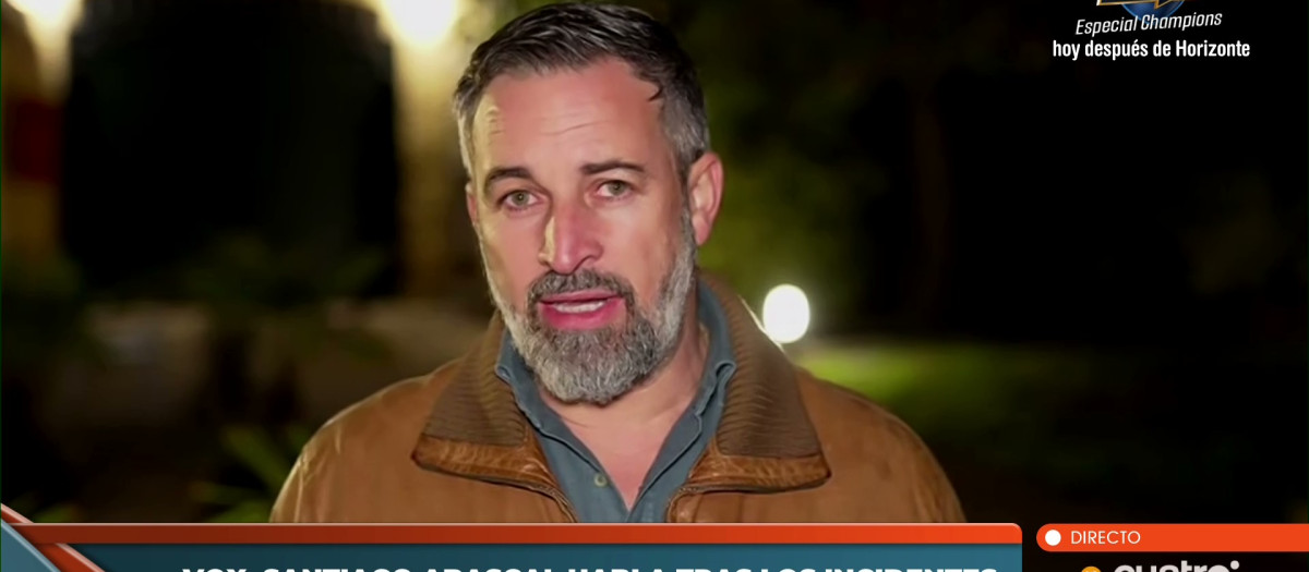 Santiago Abascal, durante su entrevista en 'Horizonte'