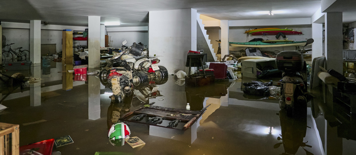 Imagen de las inundaciones en Oliva por la dana Adam.