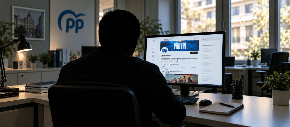 Imagen generada con IA del Community Manager del PP