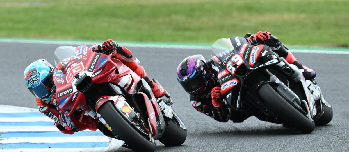 Jorge Martín y Marc Márquez en la sprint del Gran Premio de Australia